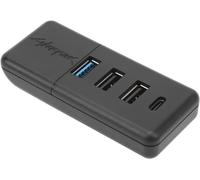 ERSHI-Hub USB de Voiture, Charge Rapide 4 en 1 Type C Port Boîte à Gants Hub Station d'accueil Structure Compacte Transfert de Don[591]