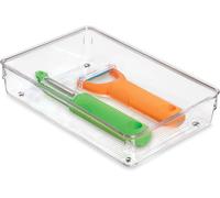 Ershi-Idesign Linus Boite Stockage Pour Tiroir, Grand Bac Plastique Pour Couverts Et Autres Accessoires, Transparent, 15,2 X 22,9 [634]