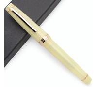 Ershi-Jinhao 82 Stylo-Plume En Acrylique Avec Plume En Iridium (Plume Fine, Oie Transparente Jaune Avec Clip Doré)[768]