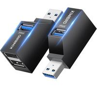 ERSHI-KiWiBiRD Double USB, doubleur USB Mini Hub USB 3 Ports, Adaptateur Double multiprise (1x USB3.0 2X USB2.0) Lot de 2, Compati[96]