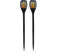 ERSHI-Lot de 2 mini torches solaires effet flamme LED blanc chaud MINI MAITY SUN H70cm[1115]