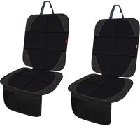 Ershi-Lot De 2 Protections De Siège De Voiture En Cuir Pour Enfants Avec Fond Antidérapant - Imperméables - Grandes Poches En Mail[4
