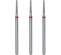 Ershi-Lot De 3 Fraises À Ongles Diamantées 10 X 1,6 Mm. Forme De Pointe Arrondie (Grain Fin)[524]