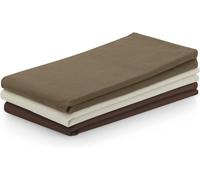 ERSHI- Lot de 3 torchons de Cuisine en Coton Lisse Letty Beige Marron 50 x 70 cm[3736]