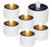 ERSHI-Lot de 6 bougies chauffe-plat solaires d'extérieur - Bougies chauffe-plat solaires d'extérieur - Bougies LED solaires étanch[1117]