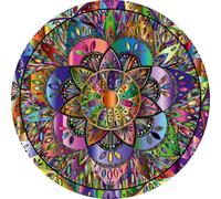 ERSHI-Mandala Tapis de Souris Rond (Ø 22 cm diamètre) en Caoutchouc spécial extrêmement résistant à la déchirure avec Une Face inf[2