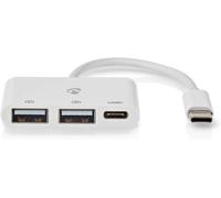 ERSHI-Nedis Hub USB, 1 Port USB-C¿, 1 Port USB-C¿, 2 Ports USB 2.0 A Femelle, 3 Ports(s) - Alimentation Via USB[684]
