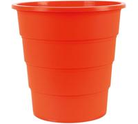 Ershi-Office Products 19054621-07 Corbeille À Papier Ronde En Plastique 16 L Pour Bureau Cuisine Orange 30,8 X 31 X 30,8 Cm[406]
