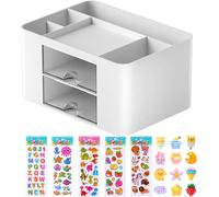 Ershi-Organisateur De Bureau Avec Tiroir, Porte-Stylos, Fournitures De Bureau, Organisateur De Fournitures De Bureau Rangement En [216]