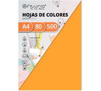 Ershi-Pack 500 Hojas Color Naranja Claro Tamaño A4 80g[1265]