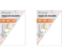 Ershi-Papier A4 Ofituria - Ramette De 100 Feuilles Pour L'artisanat, Carton De Couleurs 80g Pour L'art Et La Créativité - Blanc (L[195]