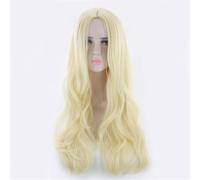 Ershi-Perruque Ondulée Résistante À La Chaleur Pour Cosplay Blond Clair 80 Cm[1861]