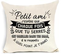 Ershi-Petit Ami J'espère Que Chaque Fois Que Tu Serres Cet Oreiller Dans Tes Bras Housse De Coussin Pour Petit Ami Cadeau D'annive[6908]