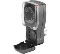ERSHI-POLY POOL - PP1412 Bloc multiprise temporisée par Timer quotidien pour extérieur - Timer Prise électrique bivalente 10/16 A [1922]