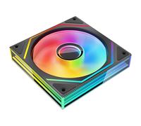 ERSHI-Prism 6MAX 120mm Infinite Mirror ARGB PC Fan with PWM Control and ARGB Effect,Three-Sided Infinite Mirror on The Side (BK)[613