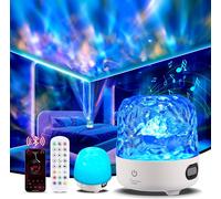 ERSHI-Projecteur Ciel étoilé LED,Galaxy Projecteur Ondulations de l'eau,Haut-parleurs Bluetooth,Veilleuse Ambianceavec abat-jour,T[8