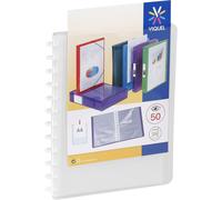 Ershi-- Protège-Documents À Pochettes Amovibles - Porte Documents 50 Vues Personnalisable - Format A4 - Incolore[430]