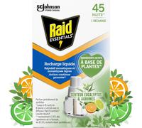 Ershi-Raid Essentials Recharge Diffuseur Électrique Liquide- Répulsif Moustiques Et Moustiques Tigres 45 Nuits - Senteur Eucalyptu[1