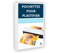 Ershi-Raylu Paper - Lot De 100 Pochettes De Plastification Transparentes À Finition Brillante, Feuilles Pour Plastifieuse Imperméa[1666]