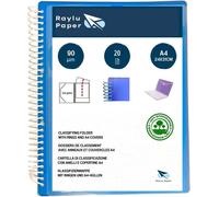 Ershi-Raylu Paper - Porte Vues A4 Avec Pochettes Plastiques Transparentes Et Couverture Personnalisable Et Fermeture Élastique, Po[689]