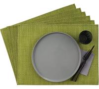 ERSHI- set de table, 33 x 45 cm, jeu de 6 sets de table à bande étroite en plastique, PVC, résistant à la chaleur, sets de table an[3311]