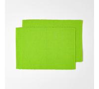 ERSHI- Set de Table Lavable en Coton Lot de 2, Linge de Table uni Citron Vert, 33 x 50 cm[486]