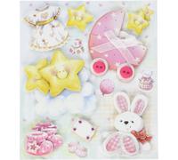 Ershi-Stickers 3d Baby, Composé De Plusieurs Niveaux, Matériaux De Haute Qualité, Autocollants, Pour Décorer Des Cartes De V?ux, S[1