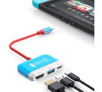 ERSHI-Switch Dock for Nintendo Switch OLED, 3 in 1 Switch TV Adapter with 4K HDMI, USB 3.0 Port, Type C 100W Charging, Portable Sw[571]