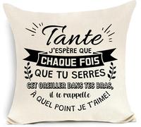 Ershi-Tante J'espère Que Chaque Fois Que Tu Serres Cet Oreiller Dans Tes Bras Housse De Coussin Pour Tante Cadeau D'anniversaire C[6915]