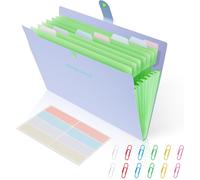 Ershi-Trieur 8 Pochettes, A4 Range Document Plastique Classement Extensible Accordéon Organiseur, Trieur Valisette Classeur Organi[1919]