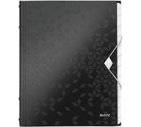 Ershi-Trieur A4, Contient Jusqu'à 200 Feuilles, Index Intégré À 12 Onglets, Fermeture Élastique, Noir, Wow, 46340095[1461]