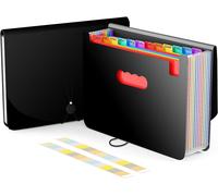 Ershi-Trieur Valisette, Accordéon Classeur, 12 Compartiments En Plastique, A4 Format Haute Capacité Portable Extensible, Pochette[3377]