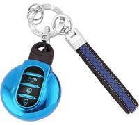 Ershi-\U2002coque De Clé De Voiture Pour Bmw Mini Cooper, Coque Souple En Tpu Smart Key Avec Cordon Porte-Clés Pour Mini Cooper F5[5