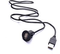 Ershi-Universal Voiture Usb Extension Rallonge Câble Dashboard Encastré Montage Pour Autoradio Stéréo Android Wince Dvd Cd Lecteur[4