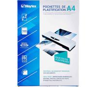 Ershi-Waytex Pack De 100 Feuilles De Plastification A4 75 Microns, Finition Brillante, Transparente[835]