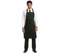 ERSHI-Whites Chef Tablier à bavette Cuisson et barbecue pour homme et femme, Noir, Polycoton, Taille : 965(L) x 711(L)mm, A279[1686]