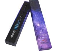Ershi-Xiaoyu Stylo À Plume En Verre Vintage Fait À La Main En Verre Signature Stylo Ciel Étoilé Stylo Cadeau Calligraphie - G[1100]