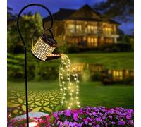 ERSHI-ZKLILI Arrosoir Solaire avec Cascade de Lumières Étanche - Lanterne Solaire Suspendue Décorative pour Jardin, Terrasse ou Ba[2
