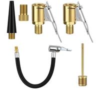 ErShiPing 6 Pcs Adaptateurs de Valve, Embout de Gonflage avec Raccord Rapide Air Comprimé, 8mm Adaptateur Gonflage Pneu Velo, Clips Mandrin Pneumatique en Laiton pour Bosch EasyPump et Vélos