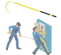 ERSINIAN Anti-Electrocution Insulated Rescue Hook, High Voltage Fire Electrical Safety Tool Life-Saving Pole with Non-Slip Handle, for Power Station Electrical Factory,Yellow-3m/9.8ft