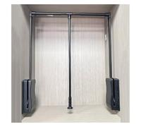 ERSINIAN Barre de penderie escamotable réglable, système de Fermeture amortie, Cintre en Alliage d'aluminium à Fixation latérale ou arrière, capacité de Charge 20 kg