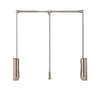 ERSINIAN Barre de penderie Murale Rabattable, Grande capacité de Charge, idéale pour Les placards Hauts de Cuisine et de Chambre, Kaki - 660-890 mm