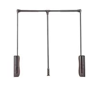 ERSINIAN Barre de penderie Murale Rabattable, Grande capacité de Charge, pour placards Hauts de Cuisine et de Chambre, Noire - 510-660 mm