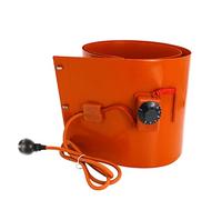 ERSINIAN Ceinture chauffante en Silicone pour fûts d'huile, Chauffe-Seau en métal avec Thermostat réglable, Bande chauffante pour fûts d'huile, Chauffe-fût en métal, 100 L, 1 200 x 250 cm, 1 500 W