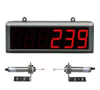 ERSINIAN Compteur de visiteurs numérique avec Affichage LED - Compte jusqu'à 9999 avec capteur Laser pour Un comptage et Une Accumulation précis
