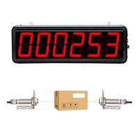 ERSINIAN Compteur Laser numérique avec Affichage LED, écran 6 Chiffres pour Un comptage précis jusqu'à 999 999, idéal pour Les convoyeurs, Les Lignes de Production et Le Suivi des visiteurs.