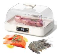 ERSINIAN Electric Thawing Board, Meat Defroster Box, 8L Meat Defrosting Tray with 3 Gear Adjustment, 360° Heat Cycle, Meat Defrosting Tray, Fast Thawing of Frozen Food, Fish, Steak