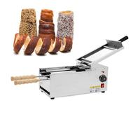 ERSINIAN Machine électrique Professionnelle pour Cornets de Glace et Petits Pains, Four de Cuisson à 2 postes, 1 500 W pour gâteaux cheminée et Petits Pains