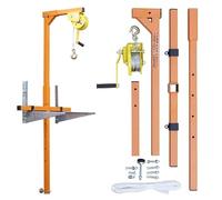 ERSINIAN Outil de Levage pour Installation extérieure de climatiseur avec Cordes de 33/49/66 Pieds, treuil Manuel + Support Pliable, Grue Manuelle (330 LB 49 pi)