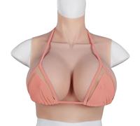 ERSINIAN Prothèse Mammaire en Silicone, Seins artificiels, Poitrine réaliste, Bonnet C, Poitrine Artificielle en Coton, prothèse Mammaire Liquide en Silicone, Faux Seins, Faux Seins, Jaune Asiatique